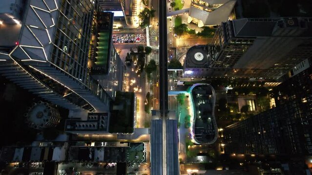 Aerial view of central embassy in Ploenchit district, Bangkok, Thailand