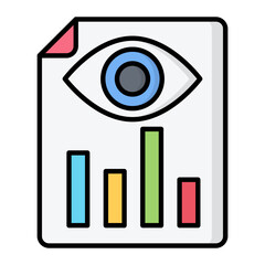 Market Vision Line Color Icon