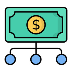 Money Innovation Line Color Icon