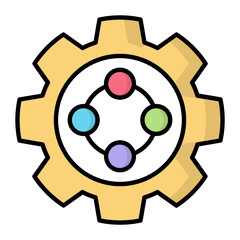 Science Control Line Color Icon