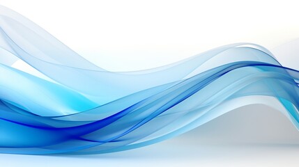 Naklejka premium Abstract blue waves background, generative ai