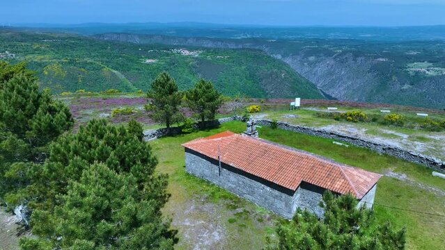 Spring landscape around the Hermitage of Trigu&aacute;s in Parada de Sil. Land of Caldelas region. Ribeira Sacra. Ourense. Galicia. Spain. Europe