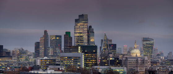 UK, England, London, City pano from Post Building 2023