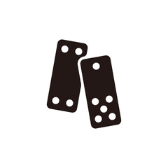 Pai gow icon.Flat silhouette version.