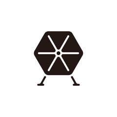 Lottery machine icon.Flat silhouette version.