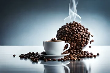 Zelfklevend Fotobehang Koffie cup of coffee