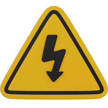 High voltage electricity 3D Icon