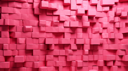 Abstract pink brick wall background. Generative AI