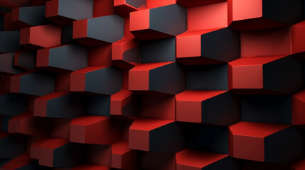 Abstract minimalist red wall background. Stylish modern design. Generative AI