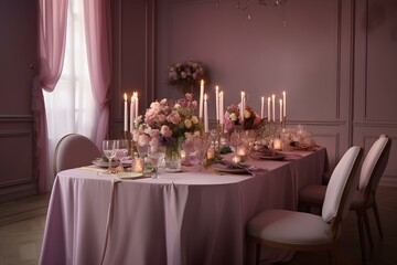 wedding table setting made by midjeorney