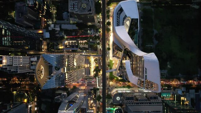 Aerial view of central embassy in Ploenchit district, Bangkok, Thailand