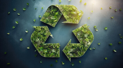 Original composition of caring for the environment and recycling. Generative ai - Powered by Adobe