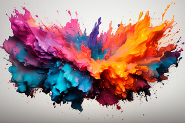 colorful of ink splash,generative ai