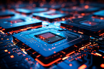 Fototapeta na wymiar circuit board computer style image background technology background,generative ai