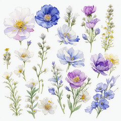 Fototapeta na wymiar blue and white flowers