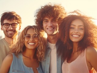 Obraz premium Make Every Moment Count this Friendship Day: Happy Friends Smiling Together