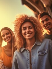 Obraz premium Friendship Day. Happy friends is smilling