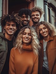 Fototapeta premium Friendship Day. Happy friends is smilling