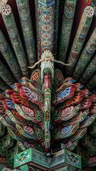 Old houses and temple in Andong, Korea