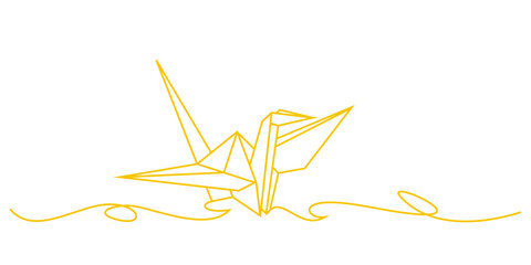 Fototapeta na wymiar illustration line art paper bird origami. vector eps 10