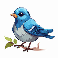 Obraz premium bird cartoon clipart vector white background