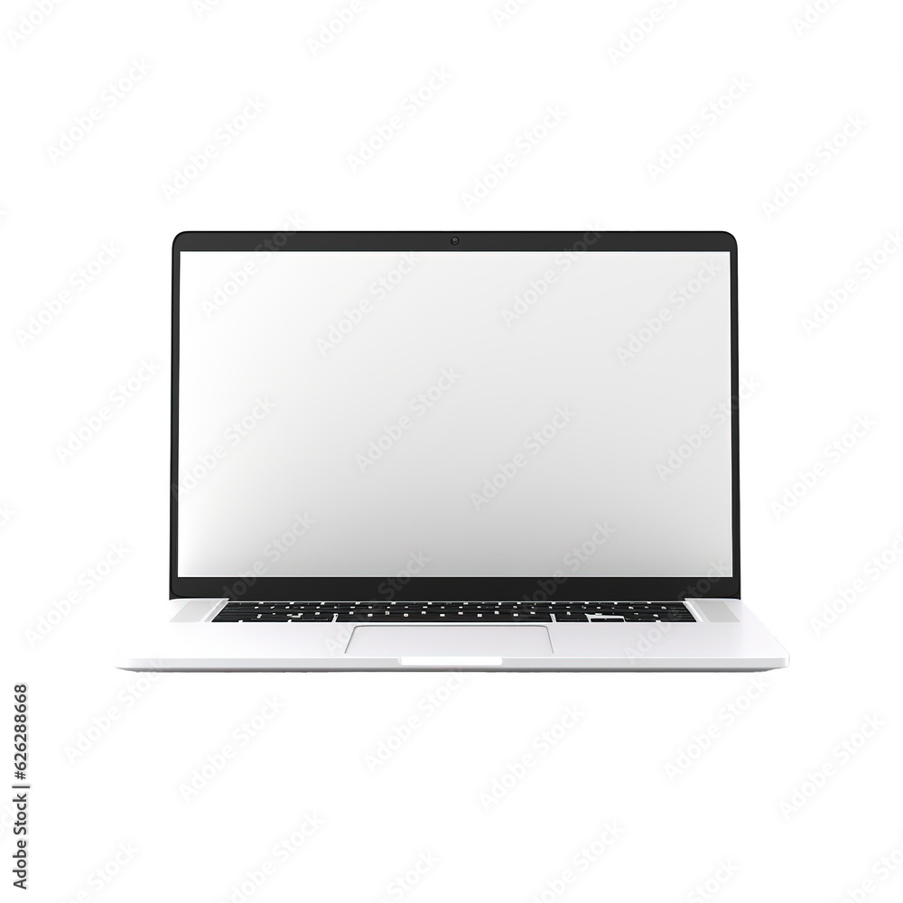 Aufkleber isolated laptop with empty space on white background