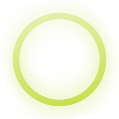 Luminous neon circle in several gradient colors