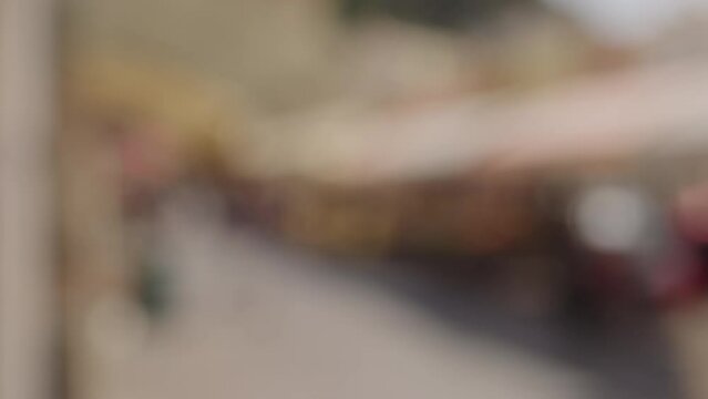 Blurred background of Nice old town Market
