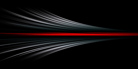 Abstract background of long exposure red tale light on black ,Technology background
