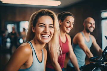 Fototapeta premium Fitness, people exercise at the morning, Runners, man and woman running, outdoor , health and wellness