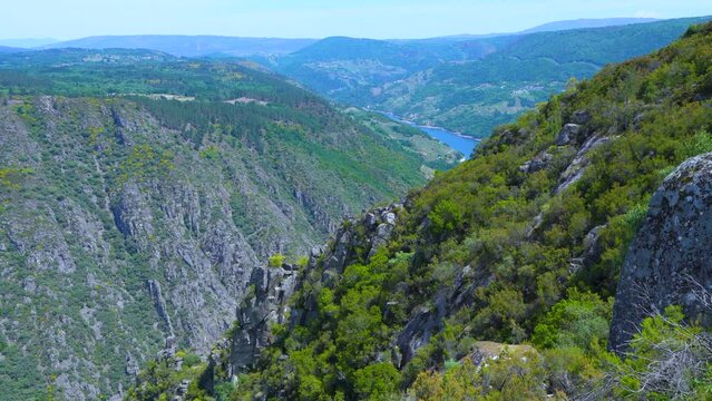 Viewpoints of the Sil River Canyon in the surroundings of Parada de Sil. Ribeira Sacra. Ourense. Galicia. Spain. Europe