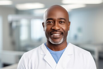 Close-up portrait of a friendly, smiling, self-confident male doctor, medical worker on the white background
