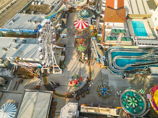 Obraz premium Aerial Drone of Ocean City New Jersey Summer 2023