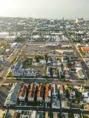 Naklejka premium Aerial Drone of Ocean City New Jersey Summer 2023