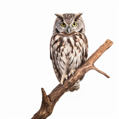 Naklejka premium フクロウ 白背景 AI生成画像 ジェネレーティブAI