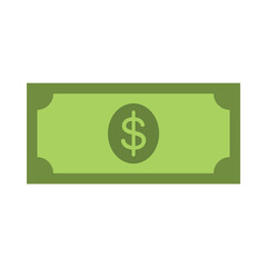 Dollar money cash bill illustration vector.