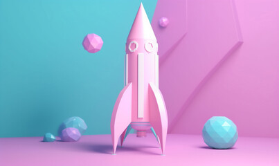 start technology bitcoin finance spaceship launch business rocket startup space. Generative AI.