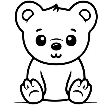 Cute bear ,vector, illustration