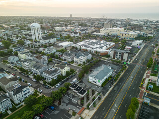 Fototapeta premium Drone of Ocean City New Jersey Summer 2023