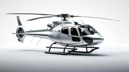 Fototapeta premium Modern helicopter. Isolated on white background