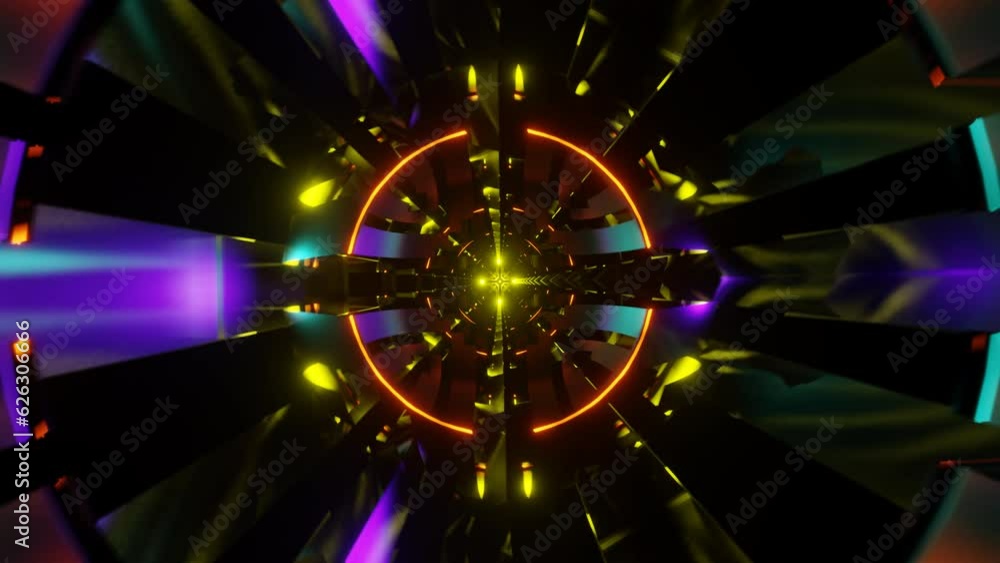 Aufkleber enchanting visuals of a mesmerizing pulsating neon vj loop.