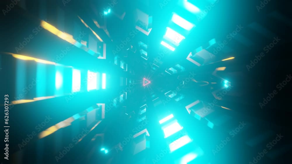 Poster Hypnotic and vibrant pulsating neon background in a seamless loop.