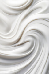 Fototapeta na wymiar glossy white cosmetic texture beauty skincare cream lotion moisturizer, Generative AI