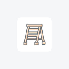 Versatile Step Ladder Vector Awesome Fill Icon