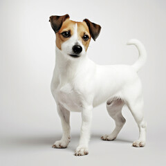 Obraz premium ジャックラッセルテリア 白背景 AI生成画像 ジェネレーティブAI
