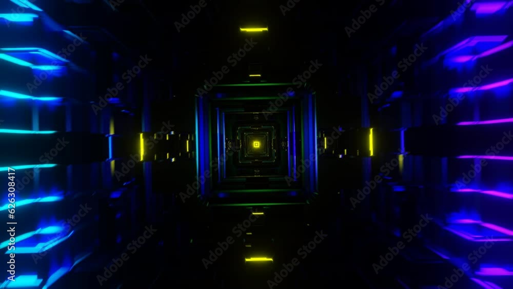 Aufkleber hypnotic visuals of a vibrant pulsating neon vj loop for captivating visuals.