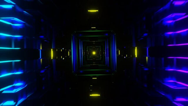Hypnotic visuals of a vibrant pulsating neon VJ loop for captivating visuals.