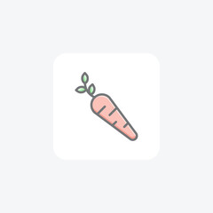 Vibrant Carrot Vector Awesome Fill Icon