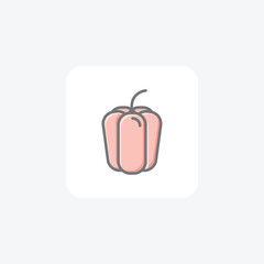 Vibrant Capsicum Vector Awesome Fill Icon