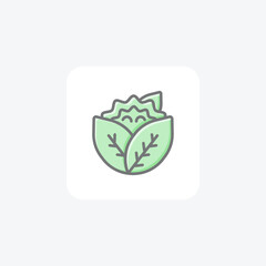 Fresh Cauliflower Vector Awesome Fill Icon
